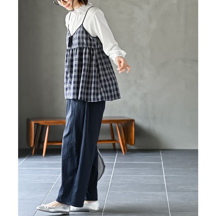 フロントリボンチェックキャミソール[品番：RPSW0004032]｜rps（アール