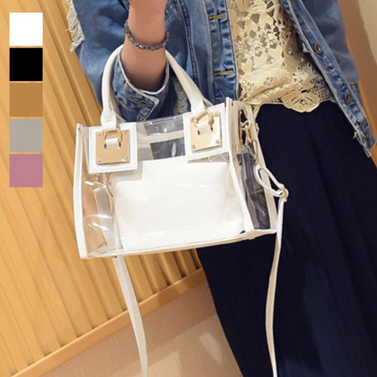 ショルダーバッグ クリアバッグ バッグインバッグ[品番：XV000017438
