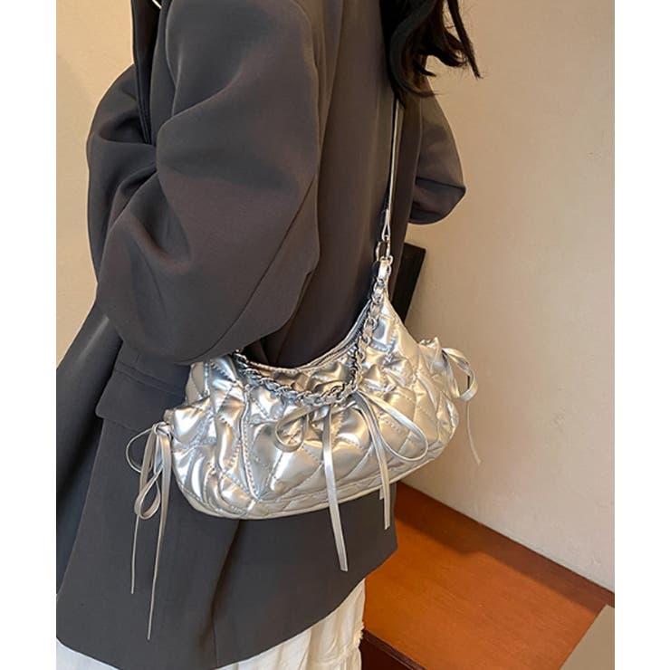 リボンショルダーバッグレディース Y2K バレエコアバッグ[品番