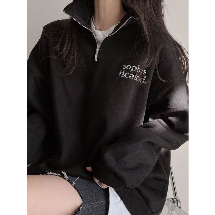 起毛の暖かい秋冬デイリージッパーアノラックトレーナー 裏起毛 韓国