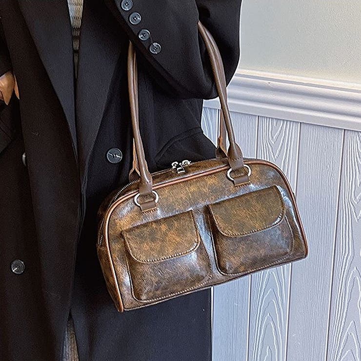 ヴィンテージライクスクエアショルダーバッグ 春 夏[品番：SHNW0011595