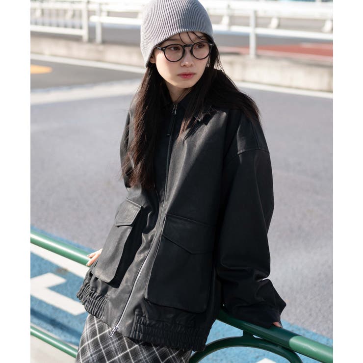 PUダブルZIPフライトジャケット[品番：WG010093172]｜WEGO【MEN