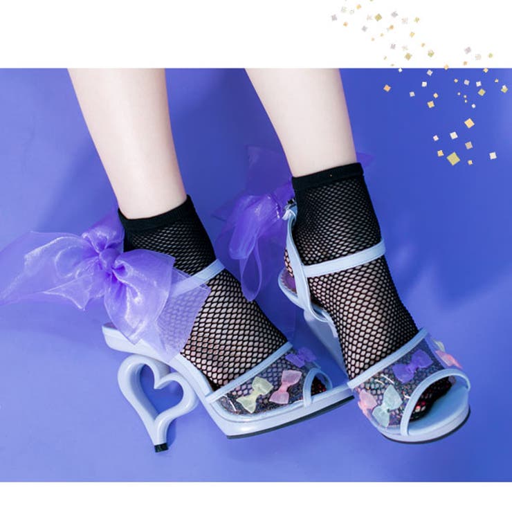 リボンいっぱいハートヒールサンダル|DML|PR|SW||][品番：YU000041375