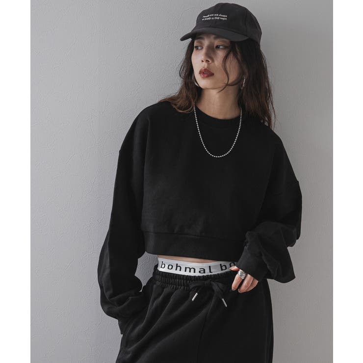 hidekaコラボ】【ユニセックスアイテム】クロップドスウェット 韓国 夢