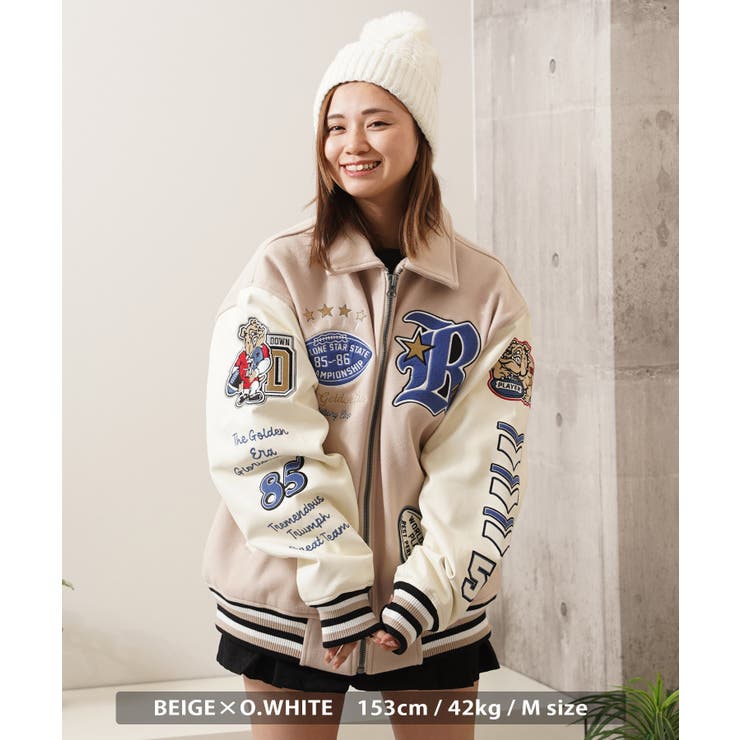 スタジャン レディース ビッグシルエット[品番：OCGW0003979]｜ONE 4