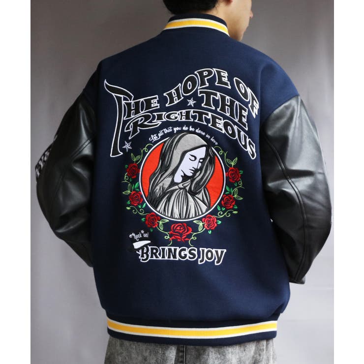 スタジャン メンズ ジャケット レディース アウター 刺繍 ワッペン