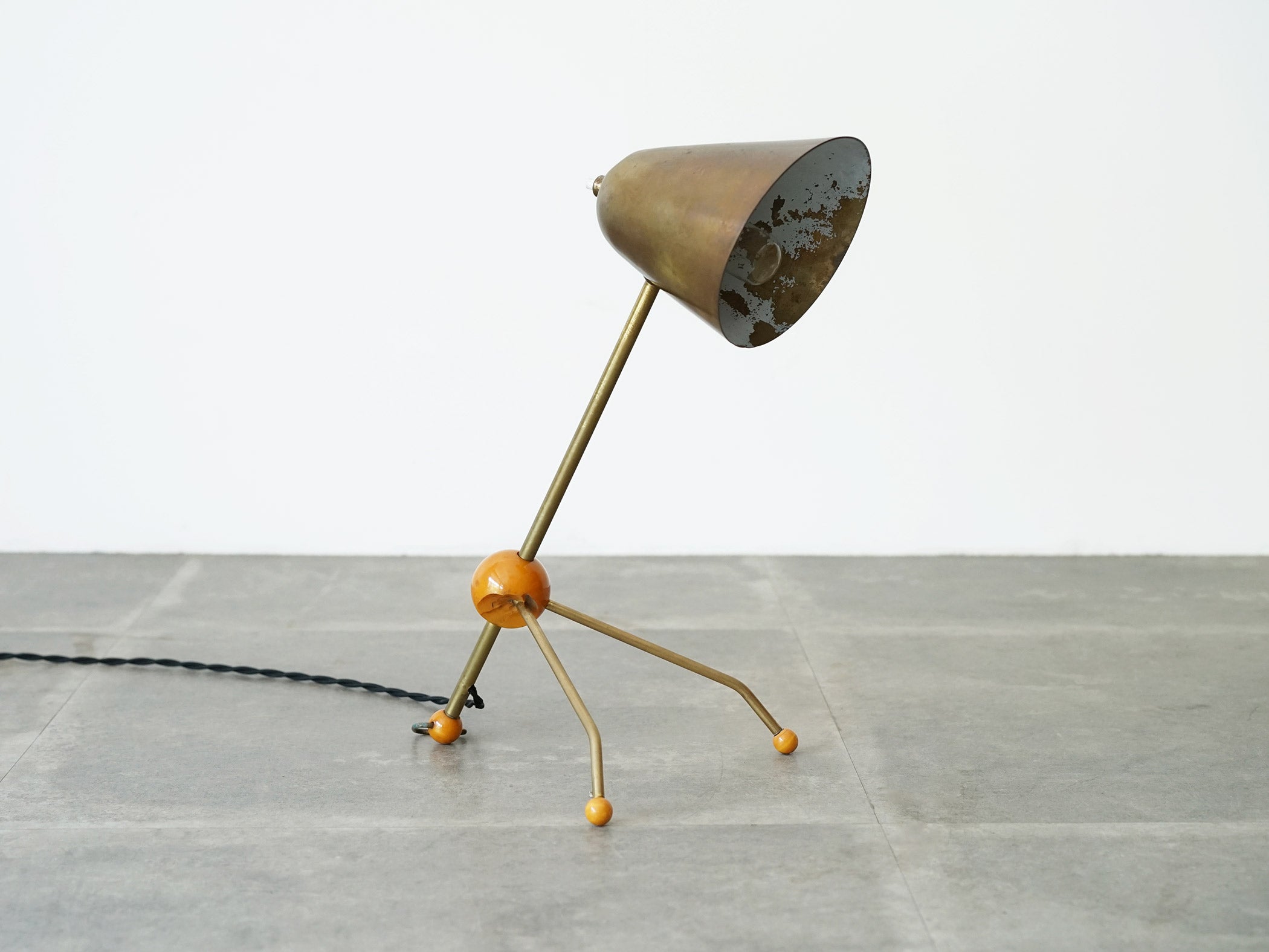 真鍮製ヴィンテージランプ 1950年代製 Jacques Biny ジャックビニー