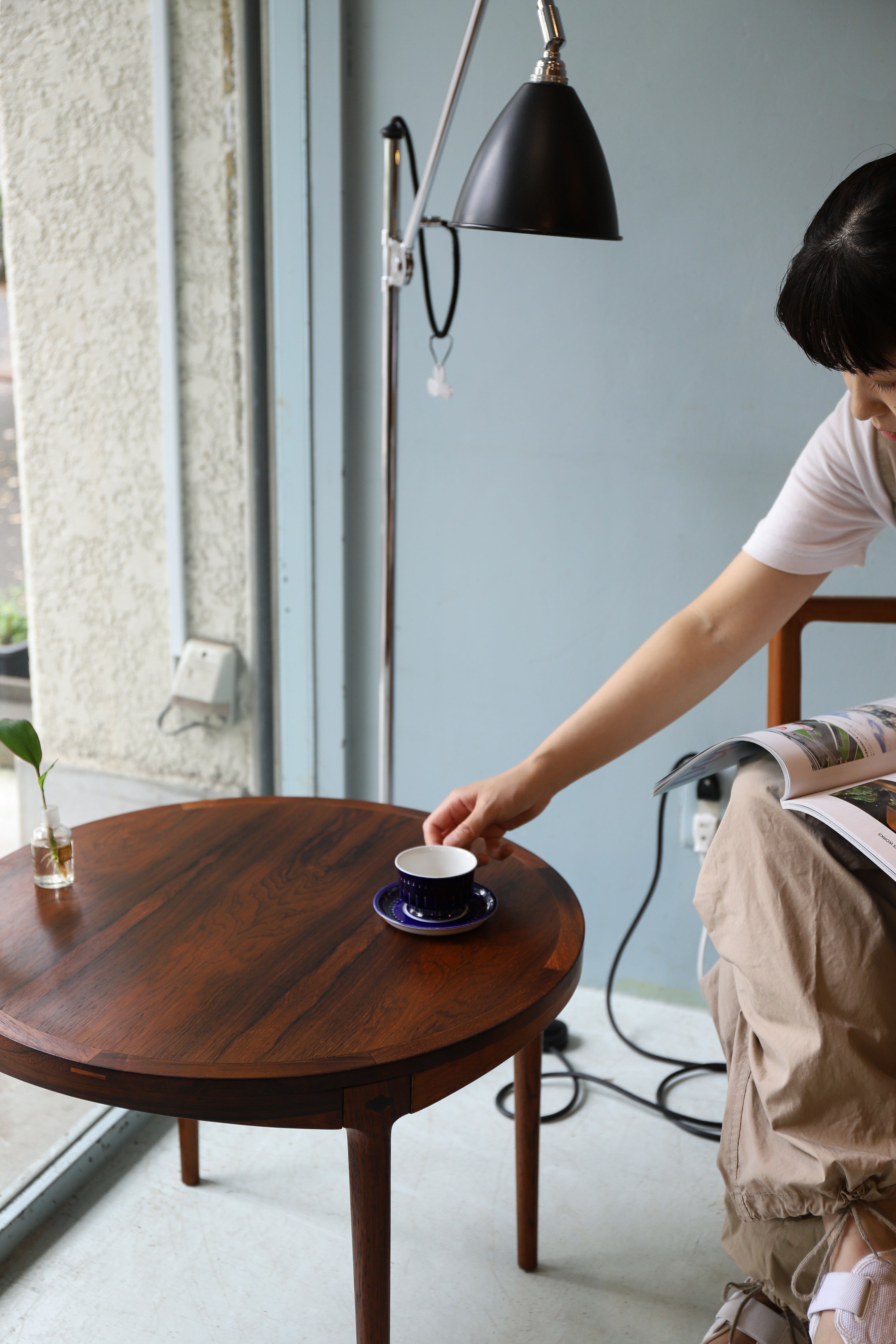 ノルウェーヴィンテージ ブルクスボ ラウンドコーヒーテーブル ローズ