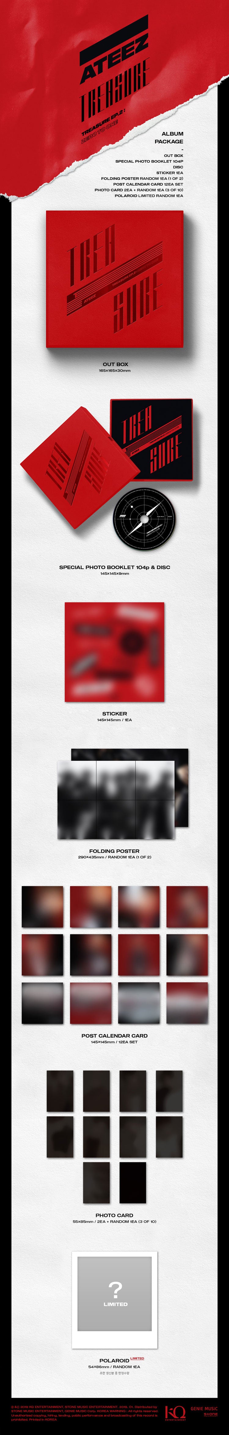 Kpop Album Wholesale ATEEZ - TREASURE EP.2 : ZERO TO ONE [2ND MINI