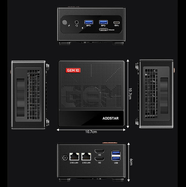 AOOSTAR GEM10 Mini PC with Ryzen R7-7840HS Hits the Market at $420