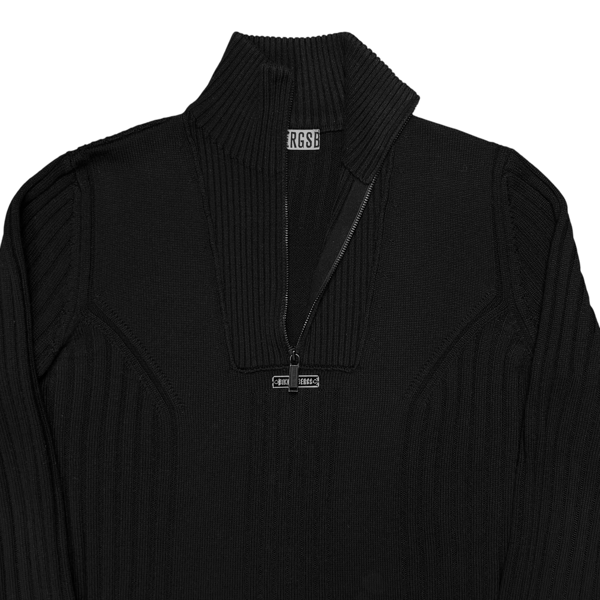 Vertical Rags - Dirk Bikkembergs Multi Rib Half Zip Sweater