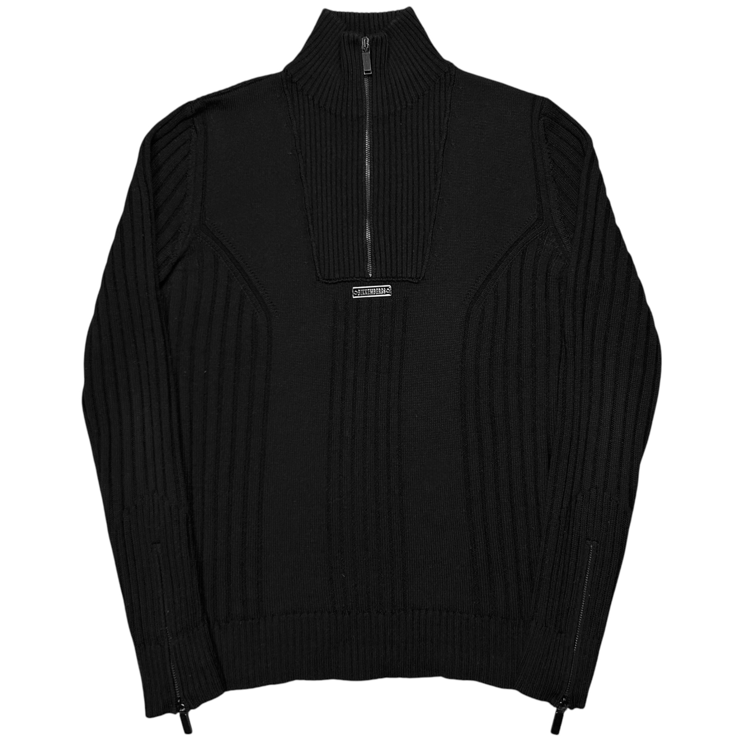 Vertical Rags - Dirk Bikkembergs Multi Rib Half Zip Sweater