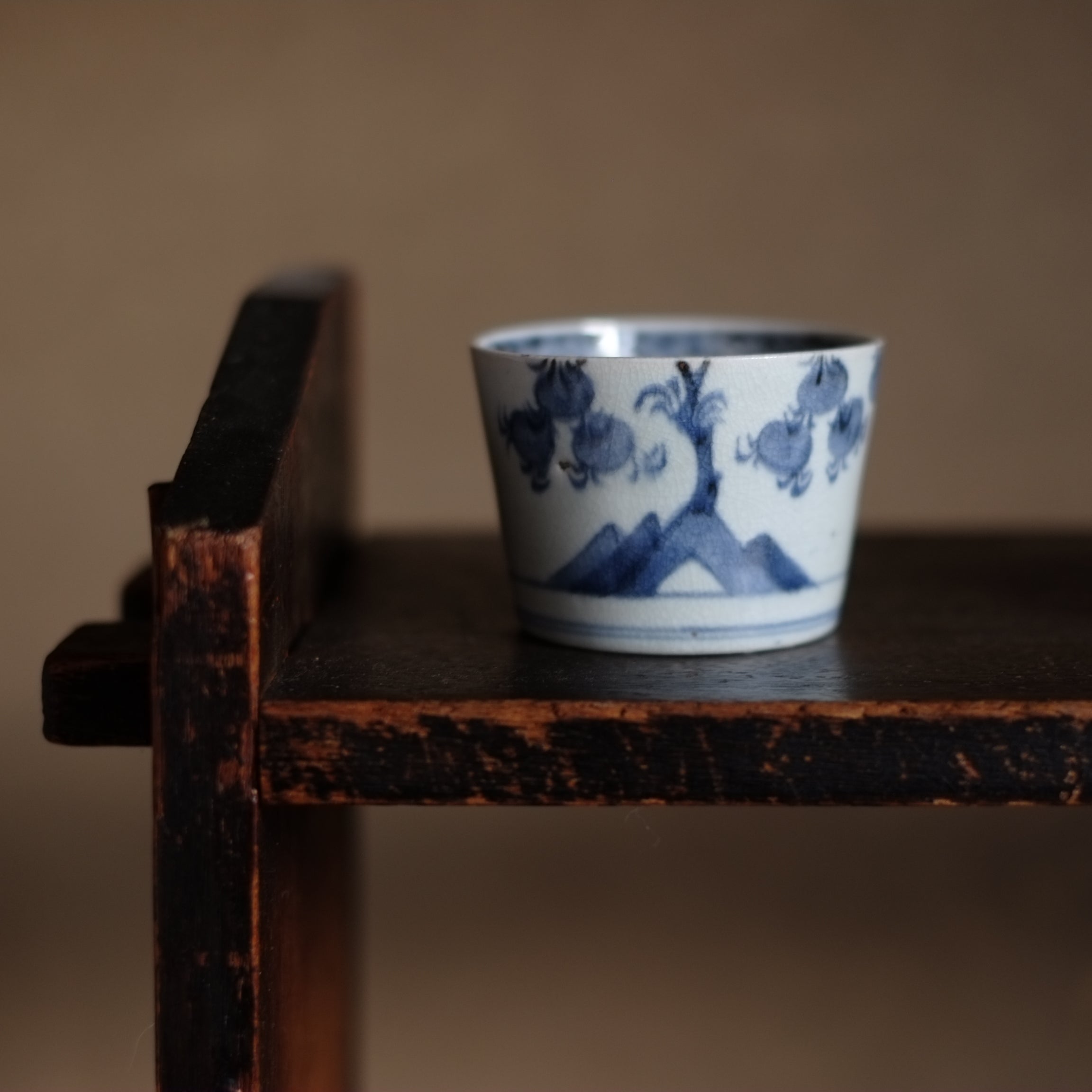 古伊万里 岩橘鵲図 蕎麦猪口 直し有 (江戸時代) – 逢季荘