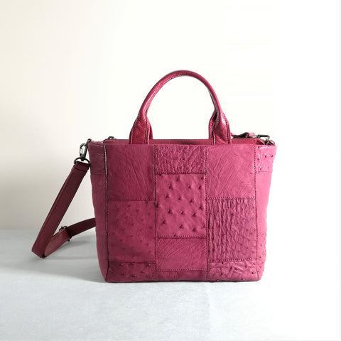 限定》オーストリッチパッチワーク！2Wayハンドバッグ – イビサ