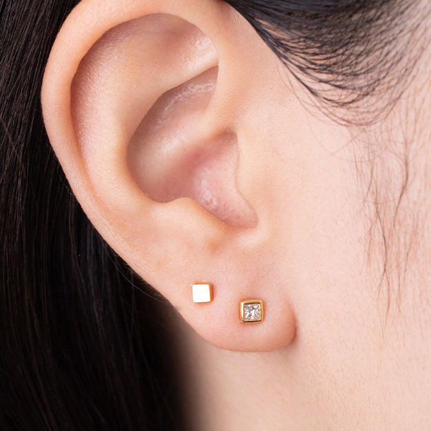 K18/Pt「トビア」ピアス(片耳用)｜【オレフィーチェ】Orefice