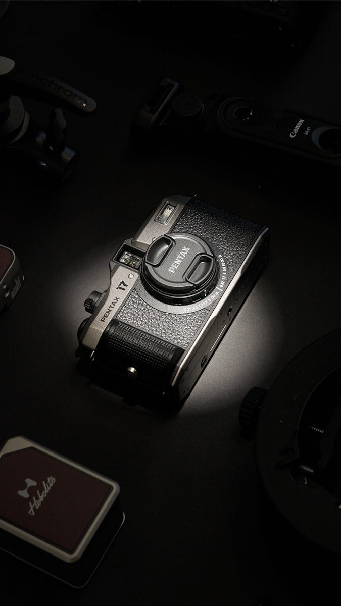 Pentax 17 35mm Film Camera Dark Silver Kit — The Flash Centre