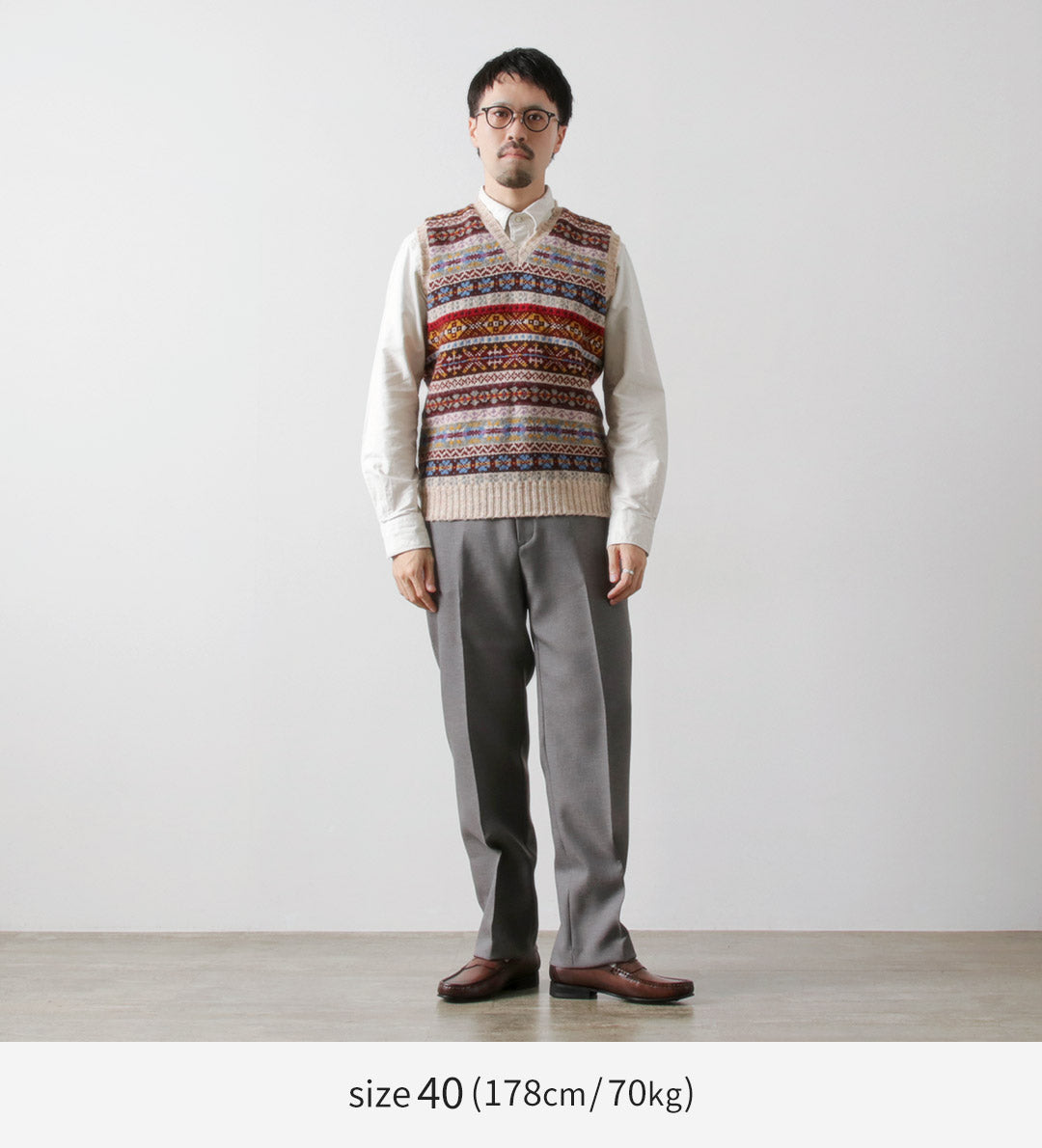 JAMIESONS (ジャミーソンズ） フェアアイル Vネック ベスト / メンズ