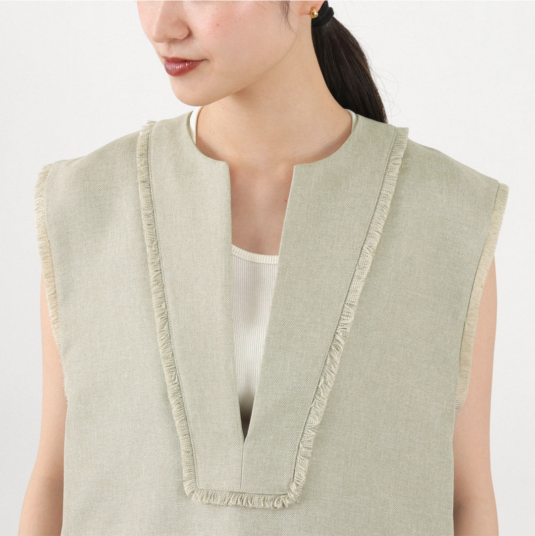 70％OFF】CHIGNON（シニヨン） リネンライク フリンジ ベスト｜ROCOCO