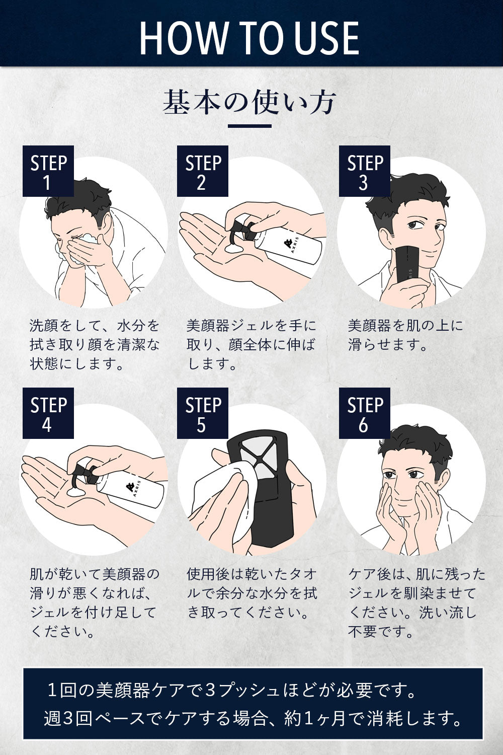 AXRIS メンズ美顔器ジェル -AXRIS（アクリス）公式ストア