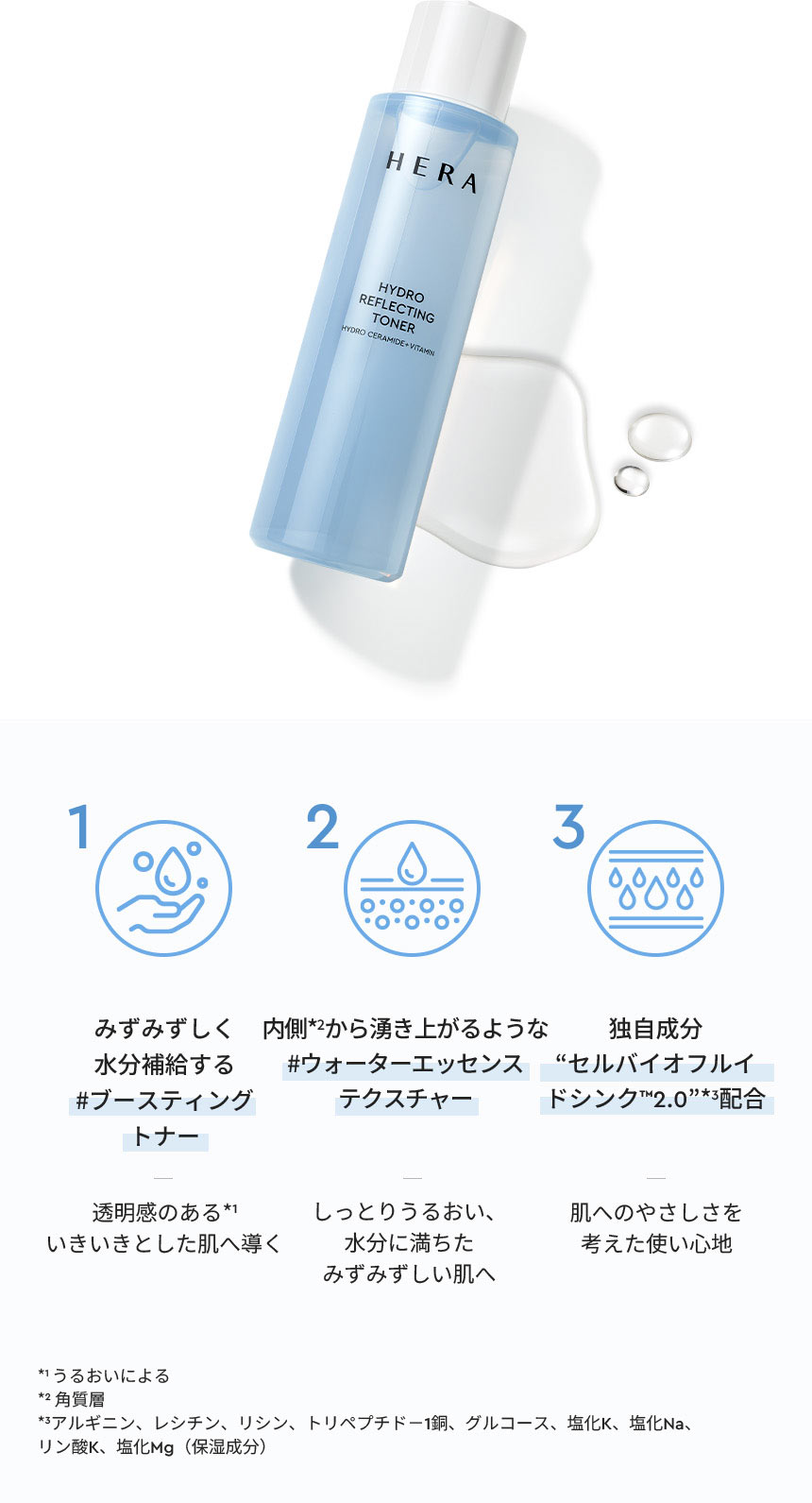 ハイドロ リフレクティング トナー - SKINCARE | HERA JAPAN