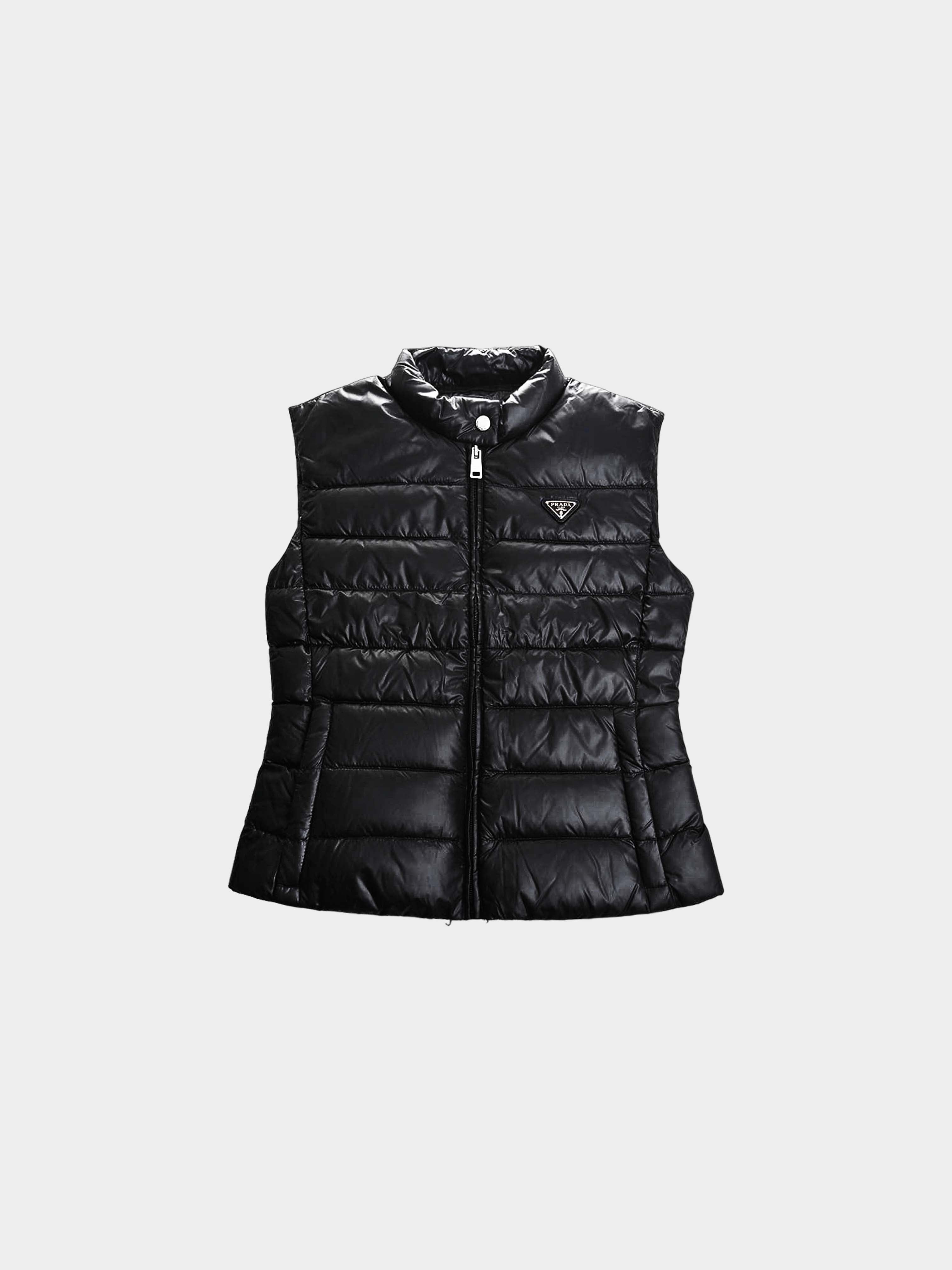 Prada Sport 2000s Black Nylon Gabardine Padded Vest