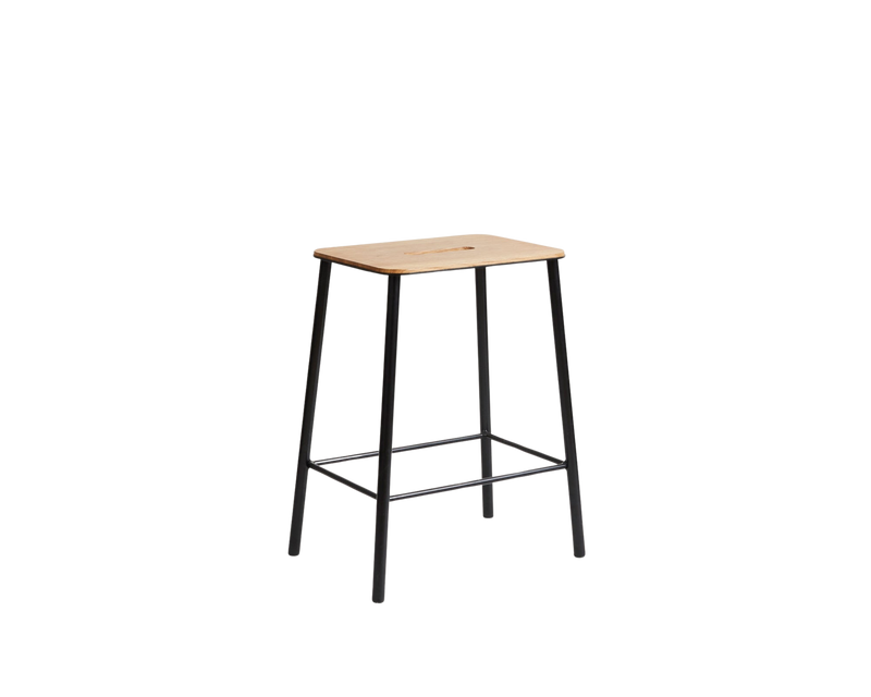 Adam Stool | Black / Oak | H76 – FRAMA