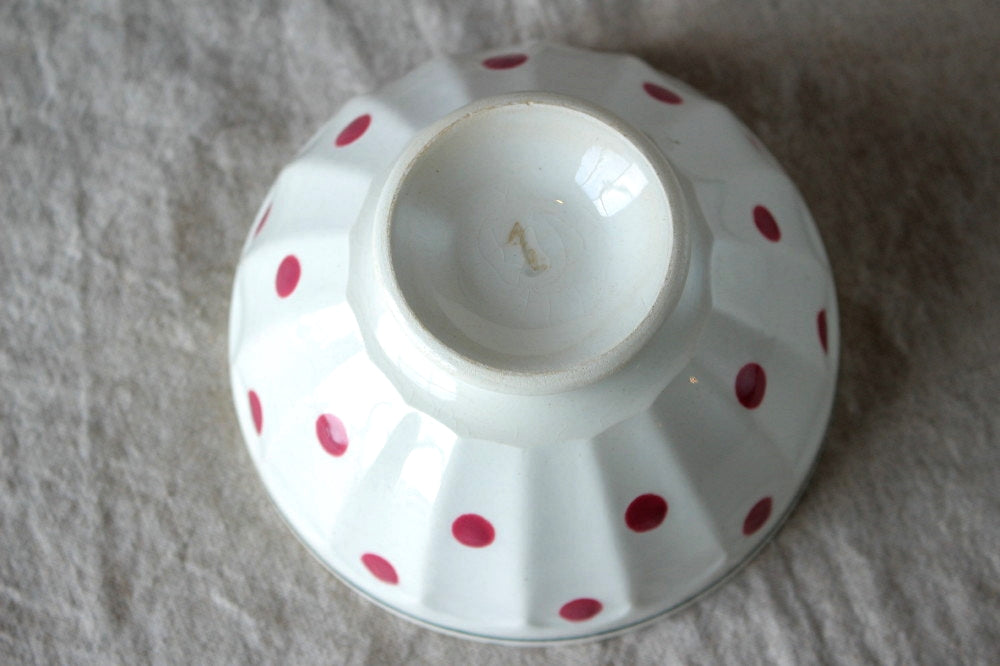 水玉模様が可愛いカフェオレボウル（直径12.5cm） フランス