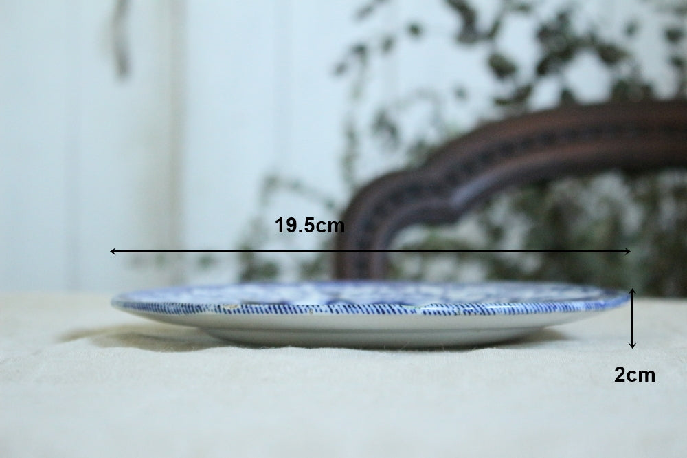 2枚あり！クレイユモントロー窯FLORAシリーズ平皿（直径19.5cm