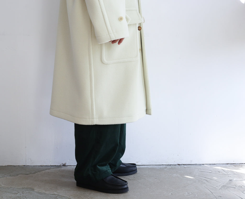 AURALEE WOOL HERINGBONE PILE DUFFLE COAT – Chum!