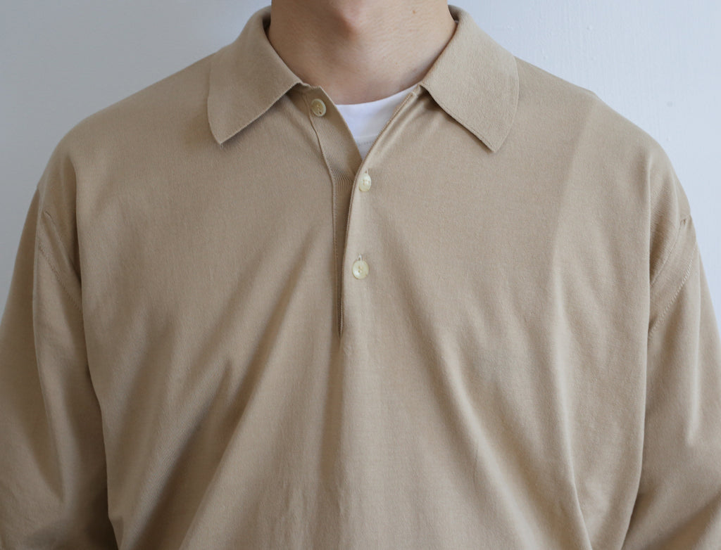 AURALEE SUPER HIGH GAUGE COTTON KNIT POLO – Chum!