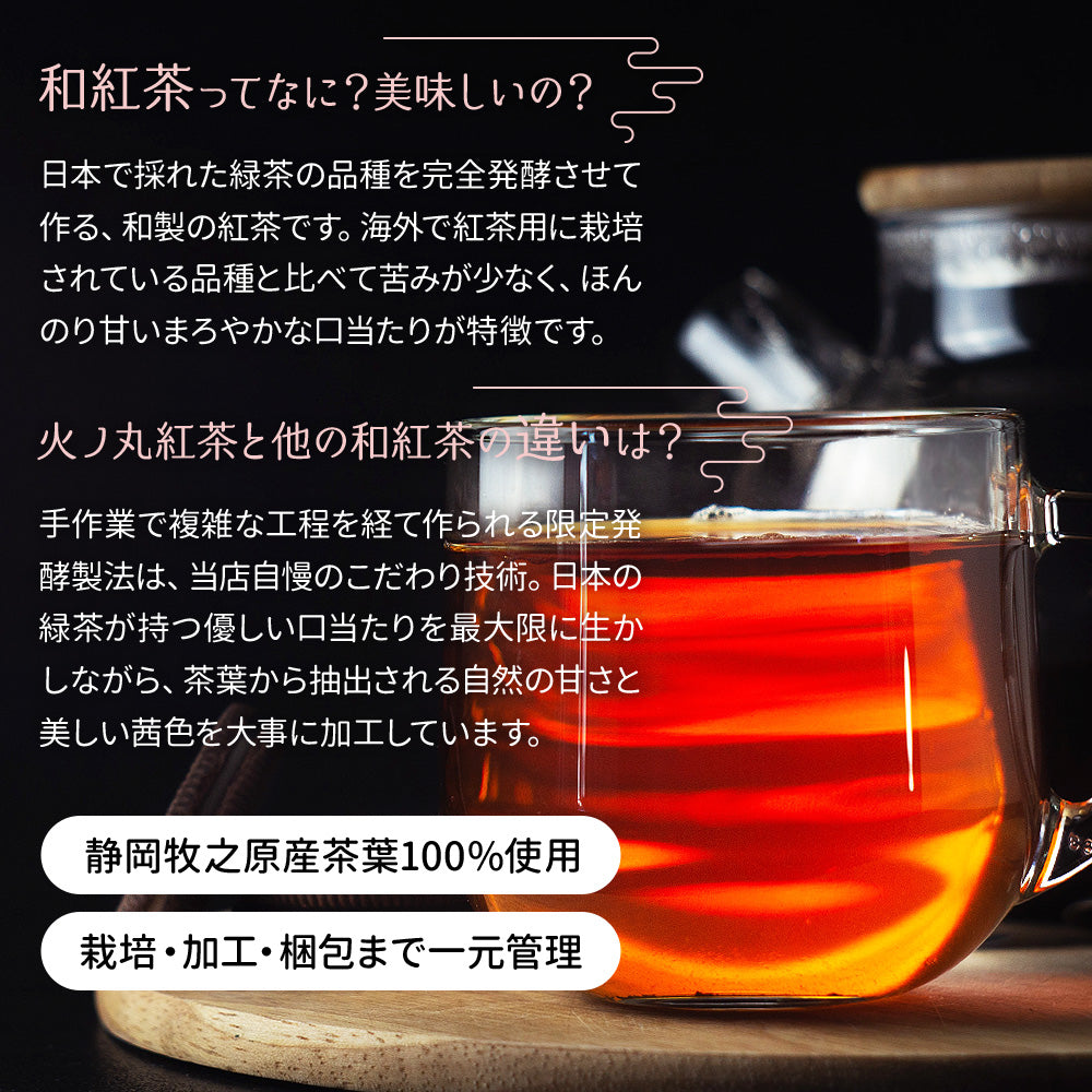 限定発酵 火ノ丸紅茶 ティーバッグ 3g×20p 和紅茶 | みずたま農園製茶場