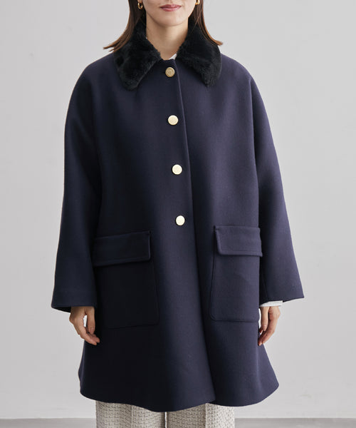 ROPÉ(ロペ) / 【2way】ノーカラー/エコファー付け襟 メルトン Aライン