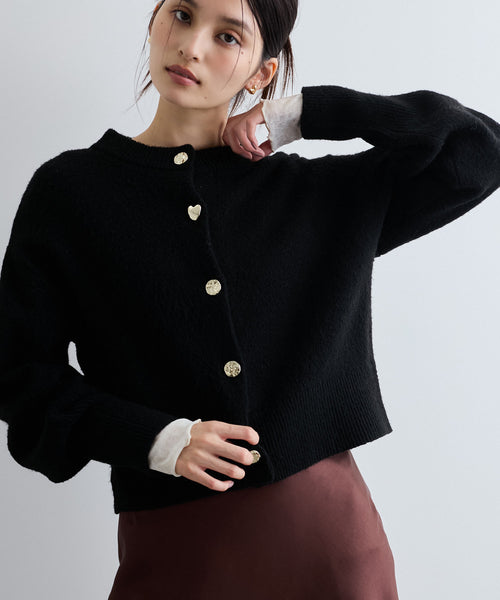 VIS(ビス) / 【新色追加】【洗える】アソート釦ラメニットカーディガン