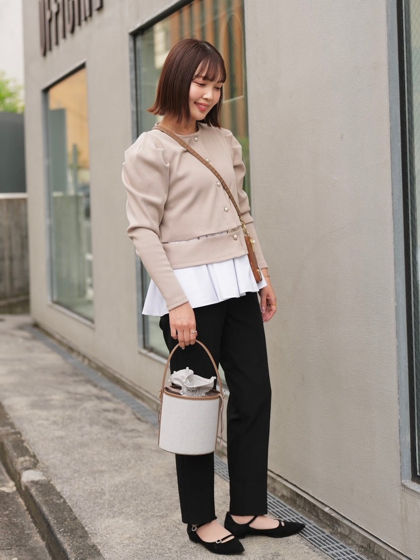 Pearl Button Rib Cardigan – Maison Echelle