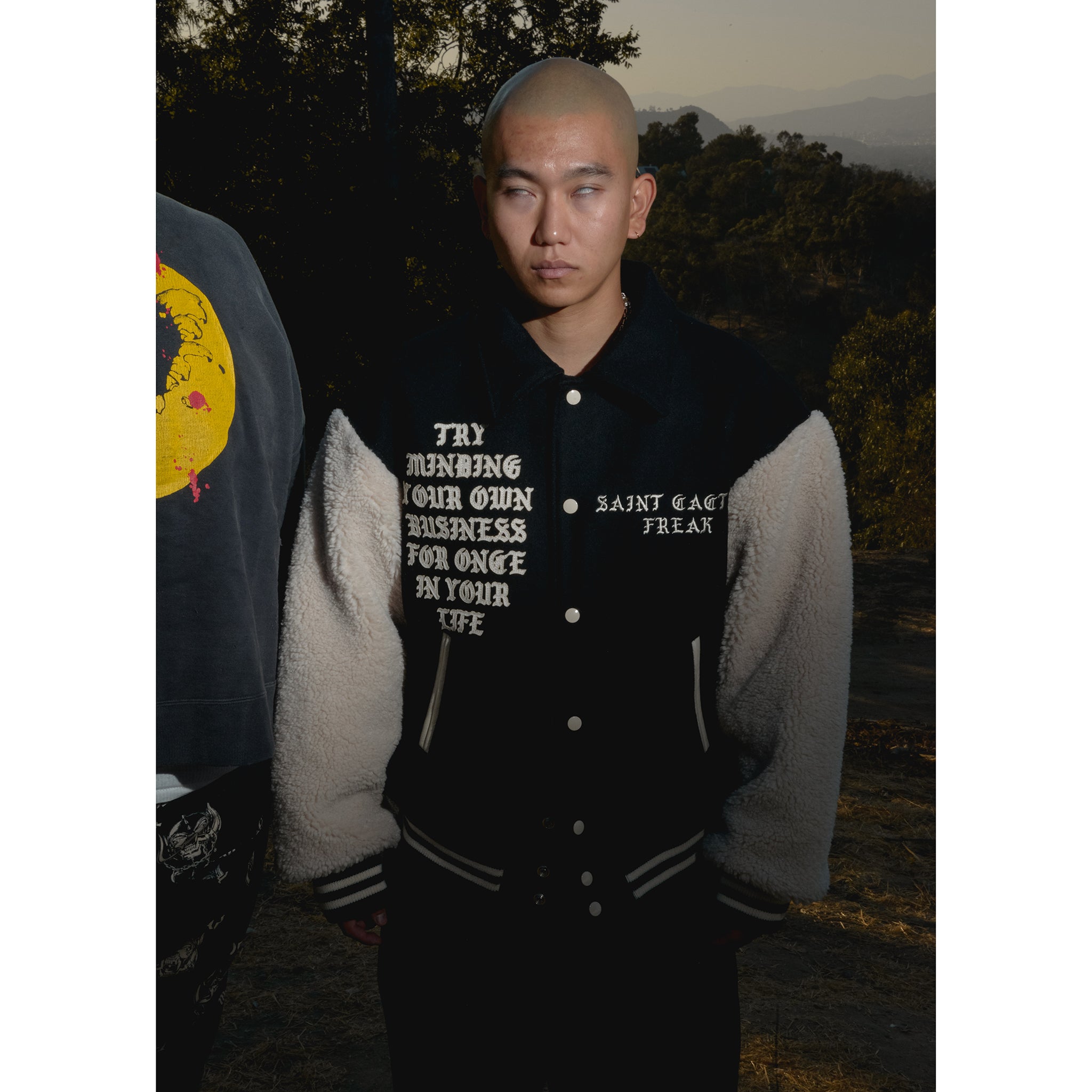 CACTUS PLANT FLEA MARKET CP_VARSITY JKT/LMA / BLACK | MEN | GR8