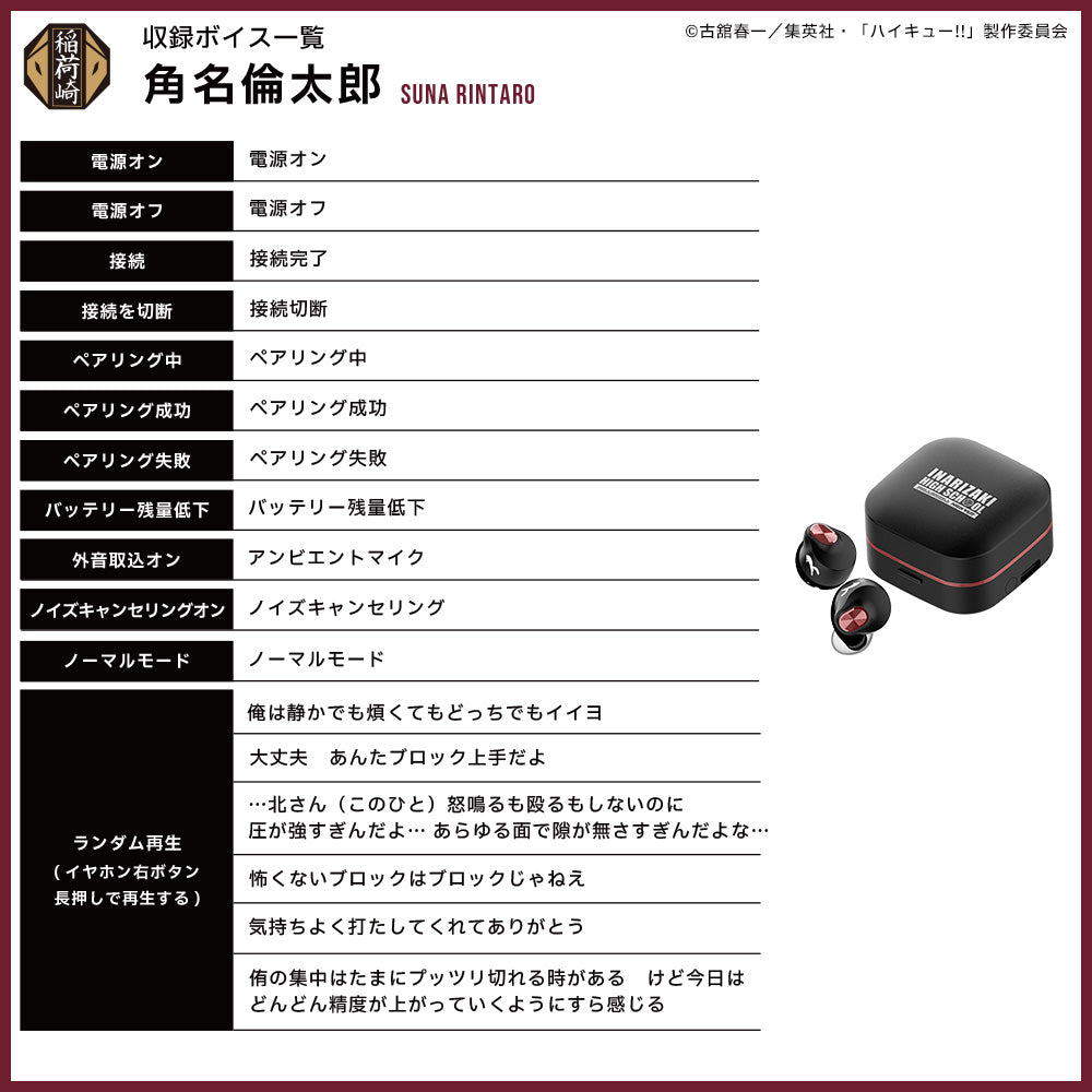 AVIOT TE-Q3-HK｜ハイキュー!!コラボ完全ワイヤレスイヤホン【公式】