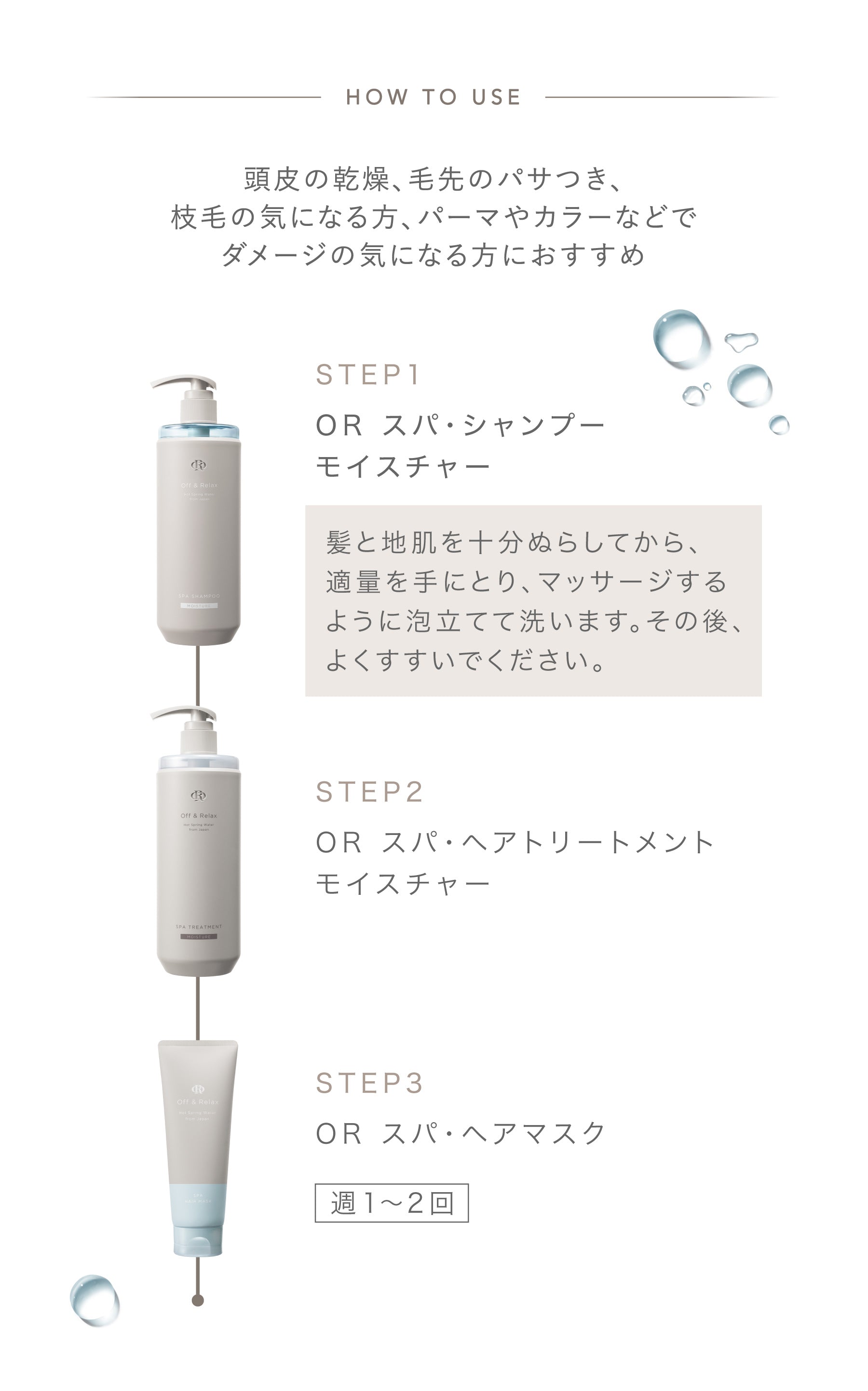 MOISTURE シャンプー 詰替え – Off & Relax