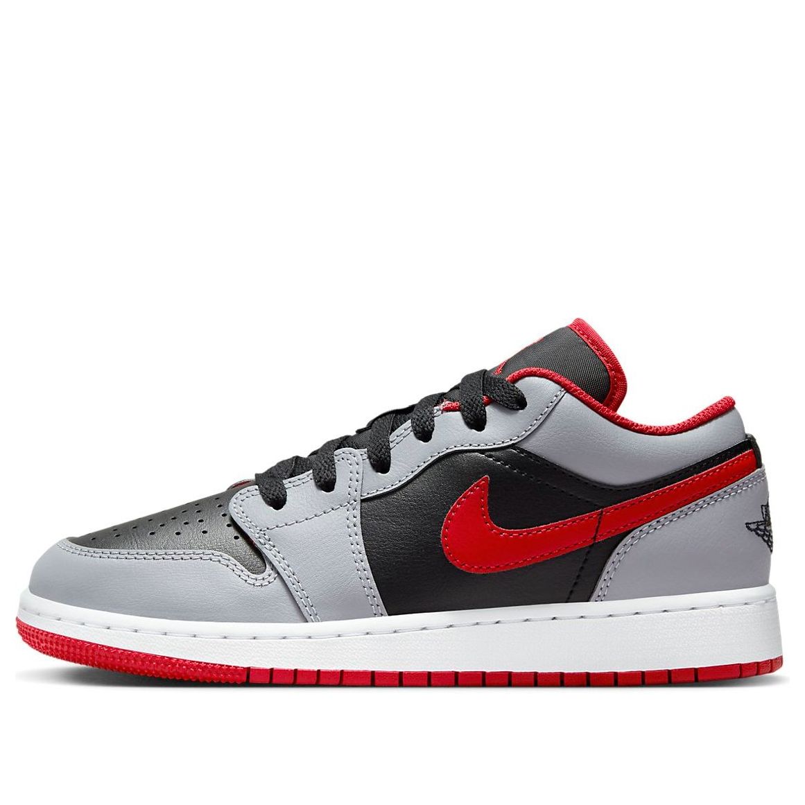 GS) Air Jordan 1 'Cement Grey White Fire Red' 553560-060