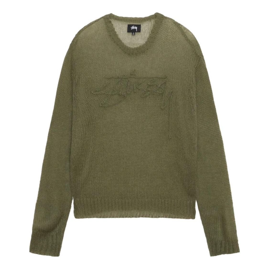 Stussy Loose Knit Logo Sweater 'Cypress' 117180-CYPERESS
