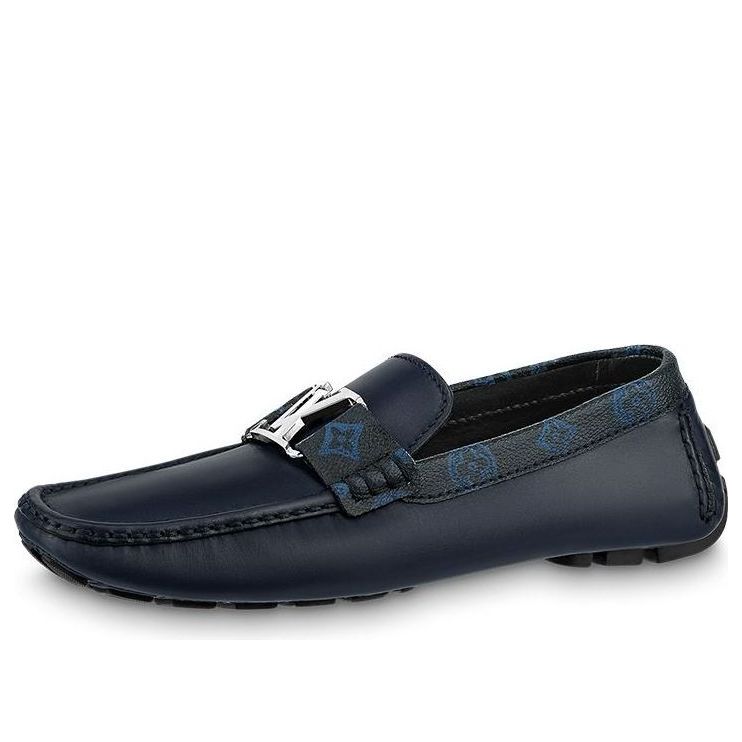 LOUIS VUITTON LV Monte Carlo Moccasin Shoes 'Navy with Monogram