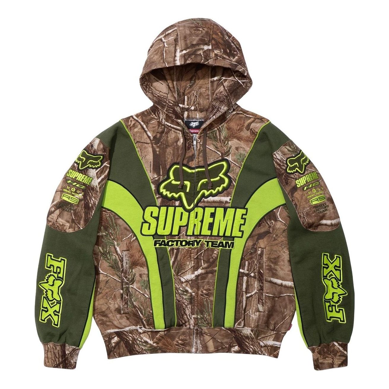 Supreme x Fox Racing Zip Up Hooded Sweatshirt 'Realtree AP Camo