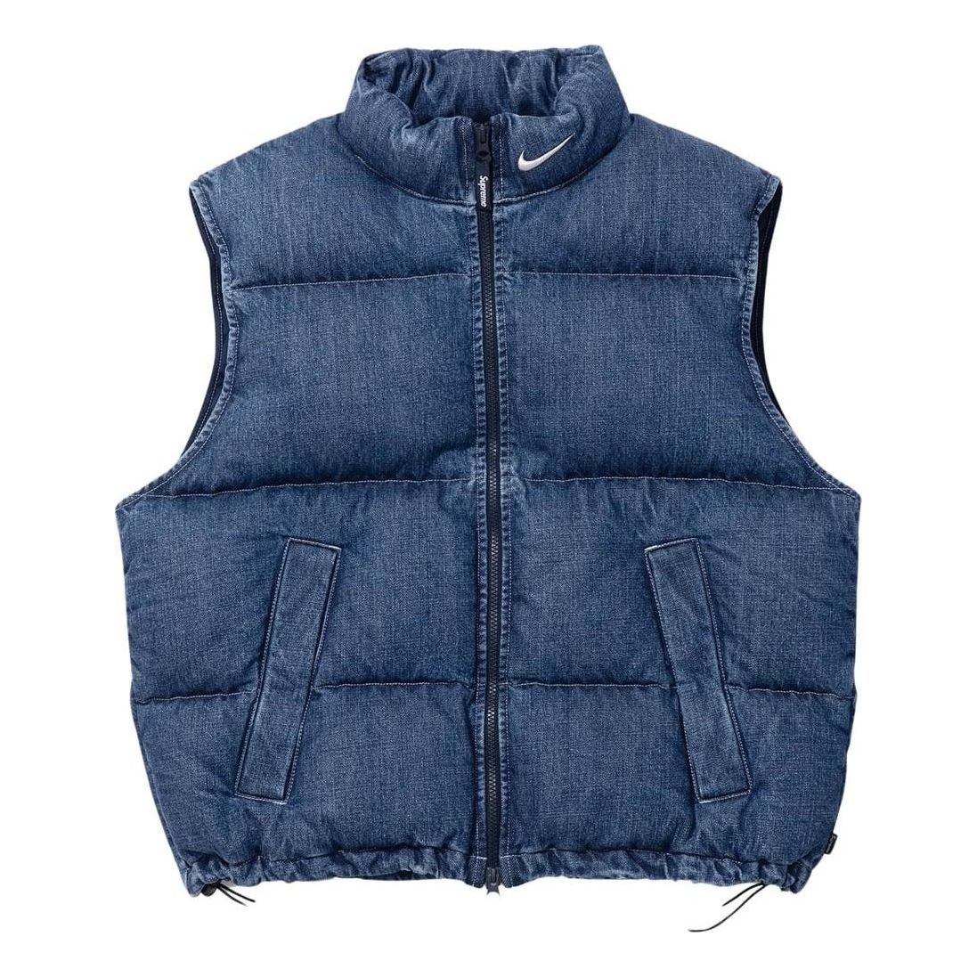 Supreme x Nike Denim Puffer Vest 'Navy Red White' SUP-SS24-163