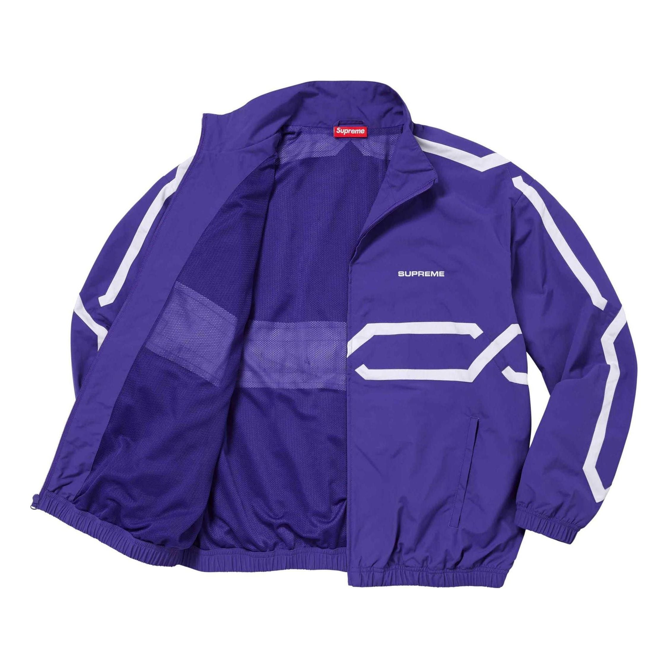 Supreme Inset Link Track Jacket 'Purple White' SUP-SS24-082