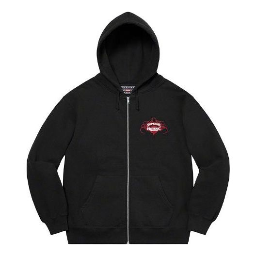 Supreme x HYSTERIC GLAMOUR Zip Up Hooded Sweatshirt 'Black White
