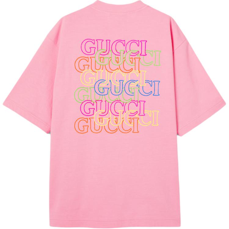 Gucci Graphic Cotton T-shirt 'Pink' 784361-XJGKW-5904