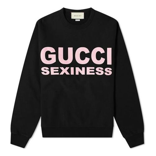 Gucci Sexiness Alphabet Printed Sweatshirt For Men Black 563972