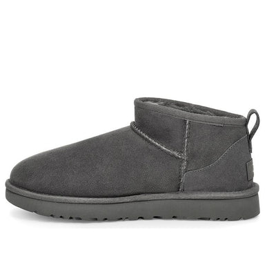 WMNS) UGG Classic Mini UGG Rubber Logo 'Grey' 1108231-GREY
