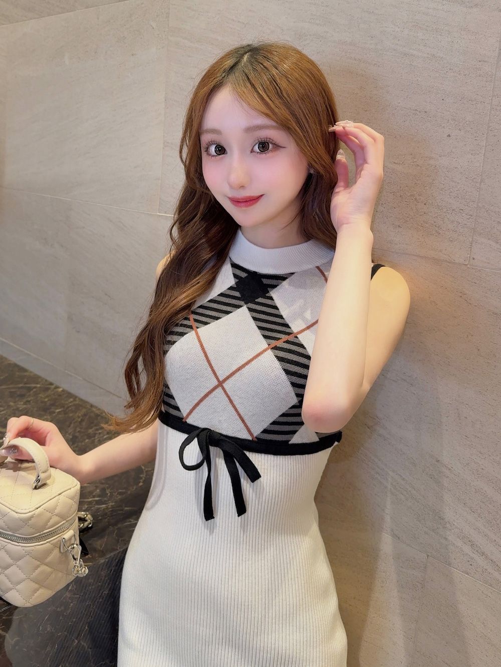 チェックジャガードニットミニワンピース – Darich (ダーリッチ)