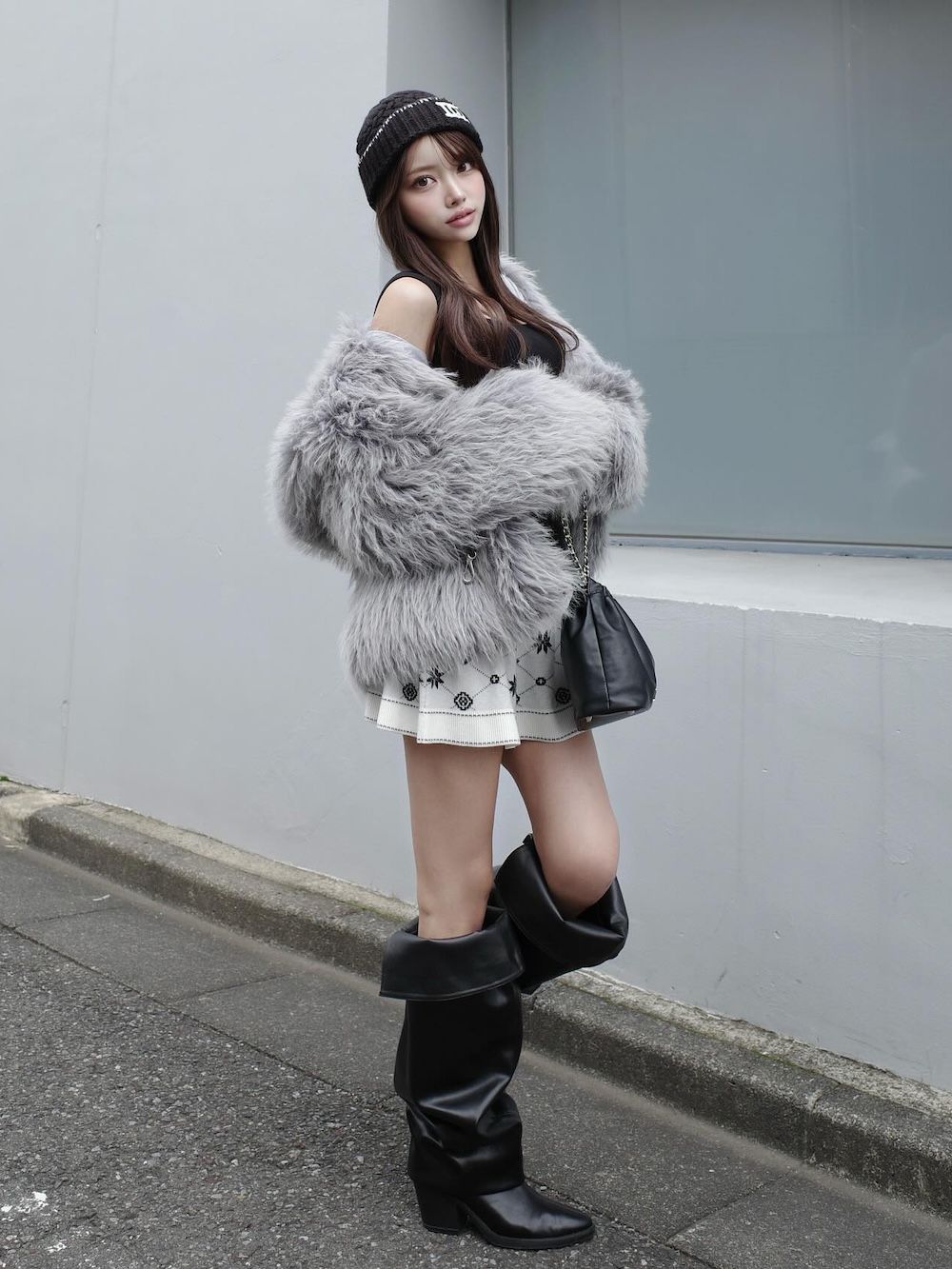 アンサンブルスノーロゴニットミニワンピース – Darich (ダーリッチ)