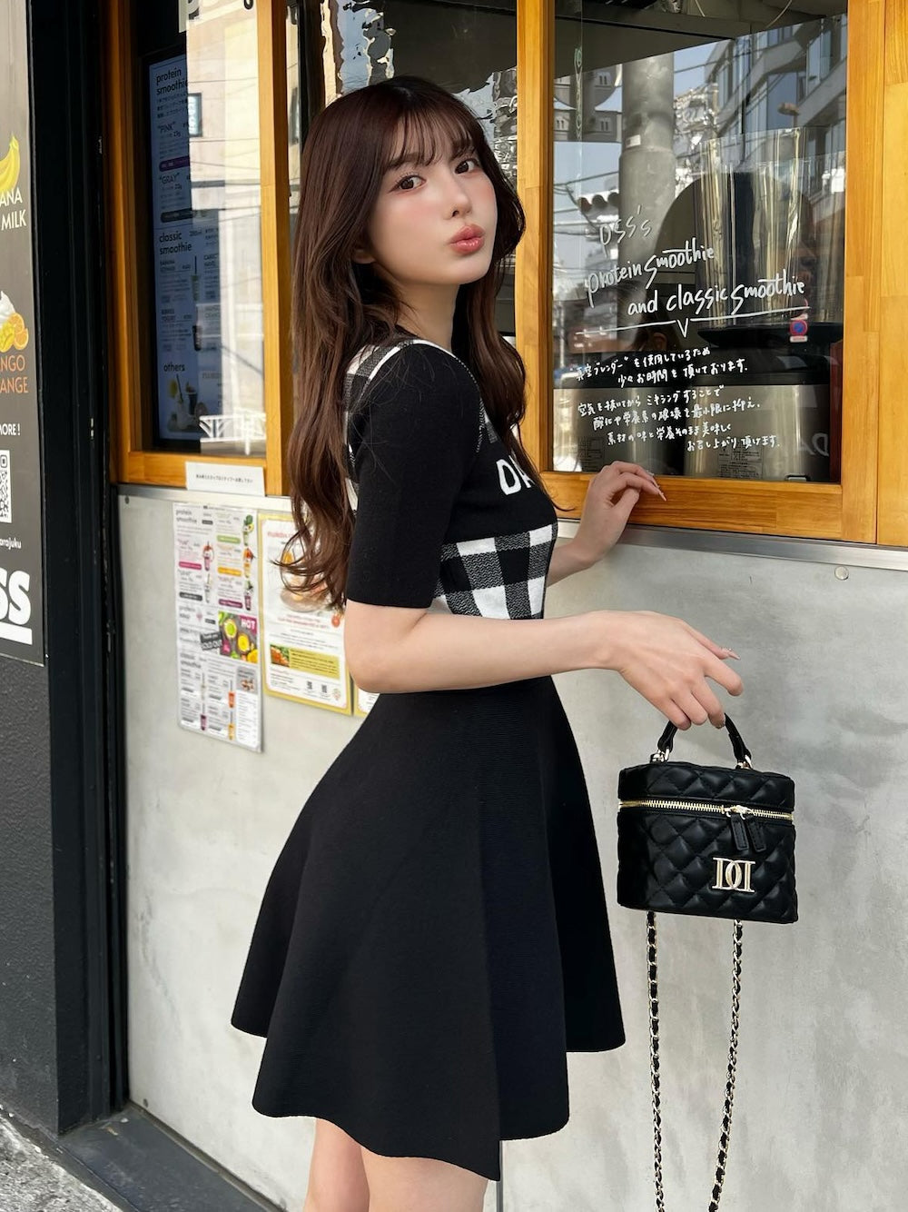 ギンガムチェックニットミニワンピース – Darich (ダーリッチ)